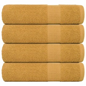 Toallas de ducha 4 uds 100% algodón oro 70x140 cm 360 gsm by , Towels - Ref: Foro24-136810, Price: 35,88 €, Discount: %