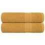 Toallas de baño 2 uds oro 100x150 cm 360 gsm 100% algodón by , Towels - Ref: Foro24-136812, Price: 27,99 €, Discount: %