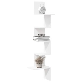 Estante de esquina de pared madera contrachapada 32x32x127,5 cm by , Shelves and shelves - Ref: Foro24-860517, Price: 38,93 €...