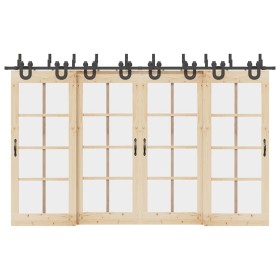 Kit de herrajes para puertas correderas acero negro 366 cm von , Türartikel - Ref: Foro24-3295753, Preis: 238,30 €, Rabatt: %