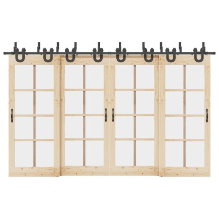 Kit de herrajes para puertas correderas acero negro 366 cm von , Türartikel - Ref: Foro24-3295753, Preis: 238,30 €, Rabatt: %