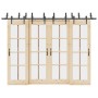 Kit de herrajes para puertas correderas acero negro 305 cm by , Door items - Ref: Foro24-3295745, Price: 234,56 €, Discount: %