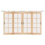 Kit de herrajes para puerta corredera 400 cm acero plateado de , Artículos para puertas - Ref: Foro24-3295772, Precio: 370,67...