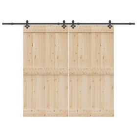 Kit de herrajes para puertas correderas acero negro 305 cm von , Türartikel - Ref: Foro24-3295791, Preis: 120,66 €, Rabatt: %