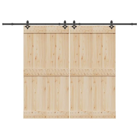Kit de herrajes para puertas correderas acero negro 305 cm von , Türartikel - Ref: Foro24-3295791, Preis: 120,66 €, Rabatt: %