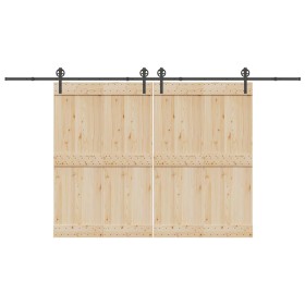 Kit de herrajes para puertas correderas acero negro 400 cm by , Door items - Ref: Foro24-3295798, Price: 133,03 €, Discount: %