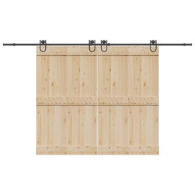 Kit de herrajes para puertas correderas acero negro 366 cm von , Türartikel - Ref: Foro24-3295793, Preis: 80,76 €, Rabatt: %
