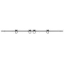Kit de herrajes para puertas correderas acero negro 366 cm