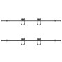 Kit de herrajes para puertas correderas acero negro 366 cm
