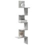 Estante esquina pared contrachapado gris hormigón 32x32x127,5cm de , Estantes y estanterías - Ref: Foro24-860520, Precio: 37,...
