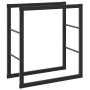 Leñero de acero negro 55x30x61 cm von , Brennholztaschen und -halter - Ref: Foro24-4018464, Preis: 28,22 €, Rabatt: %