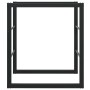 Leñero de acero negro 55x30x61 cm