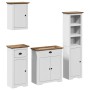 Juego muebles baño BODO 4pzas madera maciza pino blanco marrón von , Badezimmermöbel - Ref: Foro24-3307651, Preis: 365,66 €, ...