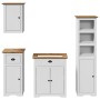 Juego muebles baño BODO 4pzas madera maciza pino blanco marrón von , Badezimmermöbel - Ref: Foro24-3307651, Preis: 365,66 €, ...
