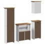 Juego muebles baño BODO 4pzas madera maciza pino blanco marrón von , Badezimmermöbel - Ref: Foro24-3307651, Preis: 365,66 €, ...