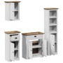 Juego muebles baño BODO 4pzas madera maciza pino blanco marrón von , Badezimmermöbel - Ref: Foro24-3307651, Preis: 365,66 €, ...