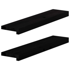 Alféizares de ventana 2 uds madera maciza roble marrón oscuro by , Marcos de ventanas - Ref: Foro24-4009165, Price: 38,64 €, ...