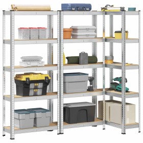 Estantes de almacenamiento de 5 capas 3 uds by , Industrial shelving - Ref: Foro24-4016939, Price: 80,42 €, Discount: %