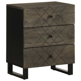 Mesilla de noche negra 50x33x62 cm madera maciza mango von , Nachttische - Ref: Foro24-4017693, Preis: 101,11 €, Rabatt: %