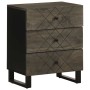 Mesilla de noche negra 50x33x62 cm madera maciza mango de , Mesitas de noche - Ref: Foro24-4017693, Precio: 101,22 €, Descuen...