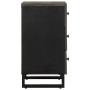 Mesilla de noche negra 50x33x62 cm madera maciza mango de , Mesitas de noche - Ref: Foro24-4017693, Precio: 101,22 €, Descuen...
