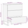 Mesilla de noche negra 50x33x62 cm madera maciza mango de , Mesitas de noche - Ref: Foro24-4017693, Precio: 101,22 €, Descuen...