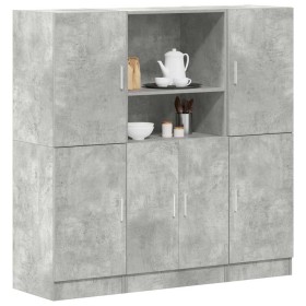Set de muebles de cocina 3 pzas madera ingeniería gris hormigón von , Regale und Regale - Ref: Foro24-3324154, Preis: 282,31 ...