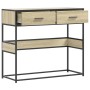 Mesa consola de madera de ingeniería roble Sonoma 90x35x80 cm de , Mesas auxiliares - Ref: Foro24-849175, Precio: 76,96 €
