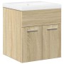 Set de muebles de baño 2 pzas madera contrachapada roble Sonoma von , Badezimmermöbel - Ref: Foro24-3324982, Preis: 125,89 €,...