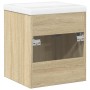 Set de muebles de baño 2 pzas madera contrachapada roble Sonoma von , Badezimmermöbel - Ref: Foro24-3324982, Preis: 125,89 €,...