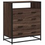 Cómoda de madera contrachapada roble marrón 70x41x83,5 cm by , Drawers - Ref: Foro24-849093, Price: 103,56 €, Discount: %