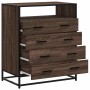 Cómoda de madera contrachapada roble marrón 70x41x83,5 cm by , Drawers - Ref: Foro24-849093, Price: 103,56 €, Discount: %