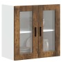 Armario de pared para cocina puerta cristal Porto roble ahumado von , Küchenschränke - Ref: Foro24-854152, Preis: 67,25 €, Ra...