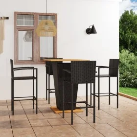5-teiliges schwarzes Gartenbar-Set von vidaXL, Gartensets - Ref: Foro24-3064870, Preis: 426,21 €, Rabatt: %