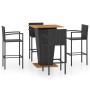 5-teiliges schwarzes Gartenbar-Set von vidaXL, Gartensets - Ref: Foro24-3064870, Preis: 464,02 €, Rabatt: %