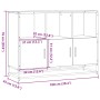 Aparador de madera de ingeniería gris sonoma 100x35x76 cm von , Sideboards - Ref: Foro24-849032, Preis: 101,40 €, Rabatt: %