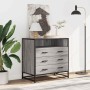 Cajonera de madera contrachapada gris sonoma 70x41x70 cm de , Cajoneras - Ref: Foro24-849087, Precio: 121,97 €, Descuento: %