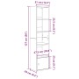 Estantería de madera de ingeniería roble artisan 31x24x127 cm by , Bookcases and shelves - Ref: Foro24-860354, Price: 59,56 €...