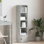 Estantería de madera de ingeniería gris hormigón 31x24x127 cm by , Bookcases and shelves - Ref: Foro24-860349, Price: 55,07 €...