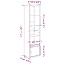 Estantería de madera de ingeniería gris hormigón 31x24x127 cm by , Bookcases and shelves - Ref: Foro24-860349, Price: 55,07 €...