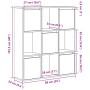 Estantería de madera de ingeniería marrón roble 89x24x101,5 cm by , Bookcases and shelves - Ref: Foro24-860406, Price: 96,34 ...