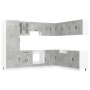 Mueble cocina Kalmar gris hormigón 14 pzas madera contrachapada by , Kitchen cabinets - Ref: Foro24-3314975, Price: 1,00 €, D...