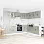 Mueble cocina Kalmar gris hormigón 14 pzas madera contrachapada by , Kitchen cabinets - Ref: Foro24-3314975, Price: 1,00 €, D...