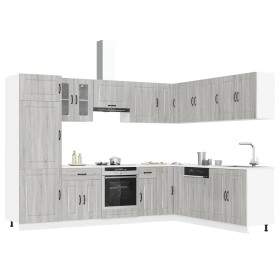 Mueble cocina Kalmar sonoma gris 14 pzas madera contrachapada de , Armarios de cocina - Ref: Foro24-3314977, Precio: 1,00 €, ...