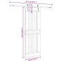 Puerta corredera con herrajes madera maciza de pino 80x210 cm von , Türen - Ref: Foro24-3332743, Preis: 211,99 €, Rabatt: %