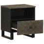 Mesitas de noche 2 uds madera maciza de mango negro 40x33x46 cm by , Nightstands - Ref: Foro24-4017691, Price: 112,09 €, Disc...