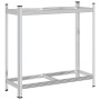 Estantería de neumáticos 2 niveles acero plateado 110x40x109 cm by , Industrial shelving - Ref: Foro24-4016966, Price: 34,79 ...