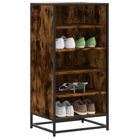 Zapatero madera contrachapada roble ahumado 48x38x97,5 cm by , Shoe racks and shoe organizers - Ref: Foro24-849206, Price: 69...