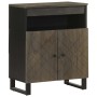 Aparador negro 60x33x75 cm madera maciza mango by , CD and DVD storage - Ref: Foro24-4017709, Price: 92,90 €, Discount: %