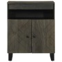 Aparador negro 60x33x75 cm madera maciza mango by , CD and DVD storage - Ref: Foro24-4017709, Price: 92,90 €, Discount: %